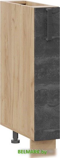 Шкаф напольный Трия Детройт 1Н15К (дуб крафт золотой/угольный камень) - фото