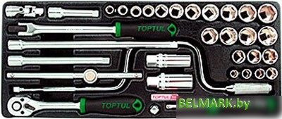 Набор торцевых головок Toptul GCAT3403 34 предмета - фото