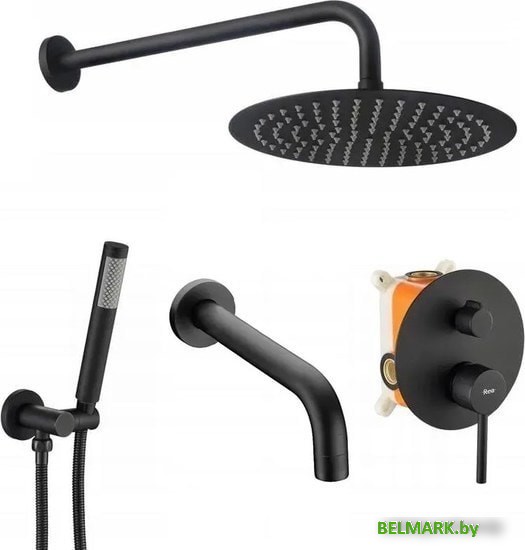 Душевая система Rea Lungo REA-P4112 (черный) - фото