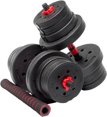 Набор гантелей с соединительным грифом Ametist с соединительным грифом композитные 24кг - фото