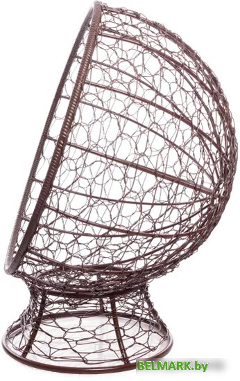 Кресло M-Group Кокос на подставке 11590201 (коричневый ротанг/бежевая подушка) - фото2