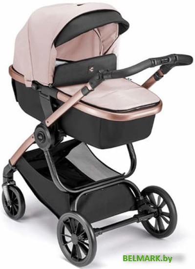 Универсальная коляска CAM Avant (2 в 1, розовый/черный/рама розовое золото) - фото
