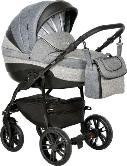Универсальная коляска Indigo indigo (2 в 1, In 07, черный) - фото