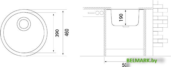 Кухонная мойка Longran Ultra ULS460 (marone/93) - фото2