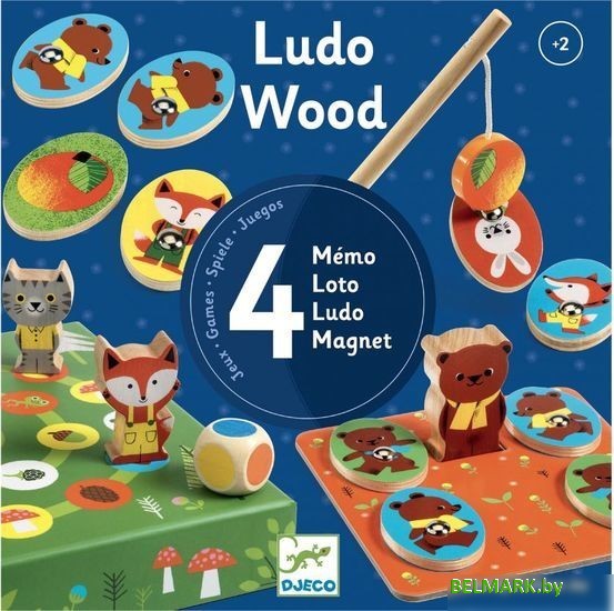 Магнитная рыбалка Djeco Людо Лес 4 в 1 01628 - фото