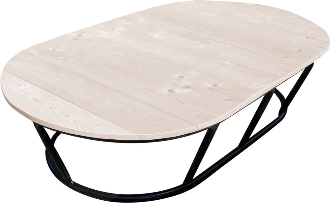 Стол M-Group Мамасан овальный 19050400 (черный без ротанга) - фото