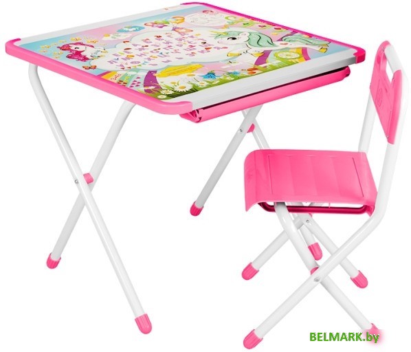 Складной стол Дэми Единорог (розовый) - фото