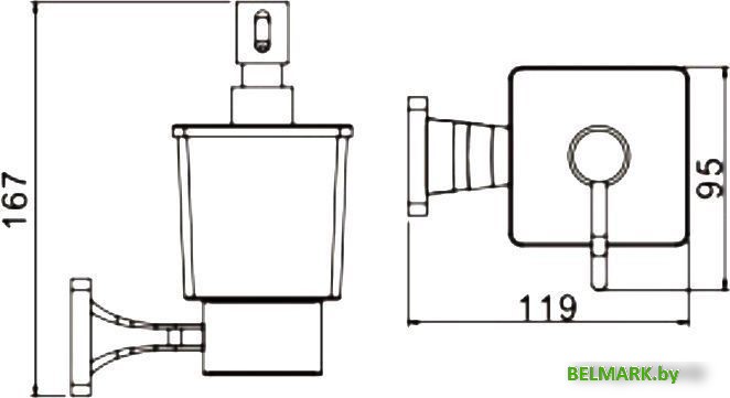 Дозатор для жидкого мыла Rose RG1544H - фото2