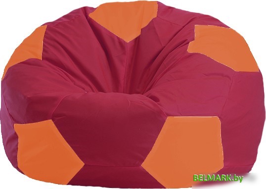 Кресло-мешок Flagman Мяч Стандарт М1.1-307 (бордовый/оранжевый) - фото