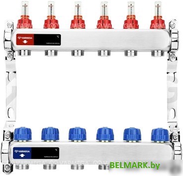 Запорная арматура Varmega Коллектор для теплого пола с расходомерами VM15106 ВР 1" - фото