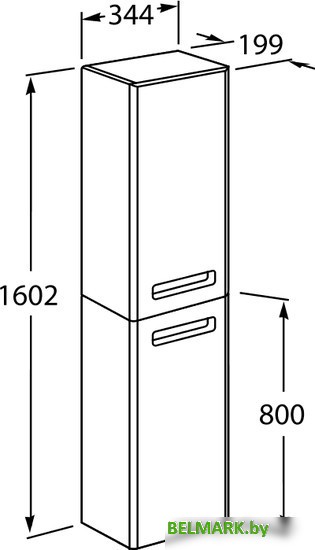 Roca The Gap Шкаф-пенал левый белый (ZRU9302739) - фото2