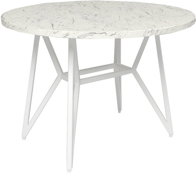Журнальный столик Дабер 007 СЖ7.0.1.13 (белый/мрамор белый) - фото
