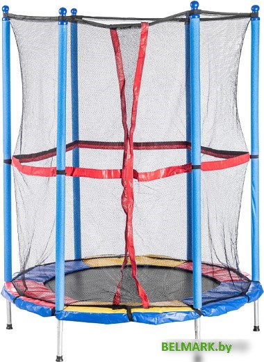 Батут Sundays Acrobat-D140 (разноцветный, с сеткой) - фото