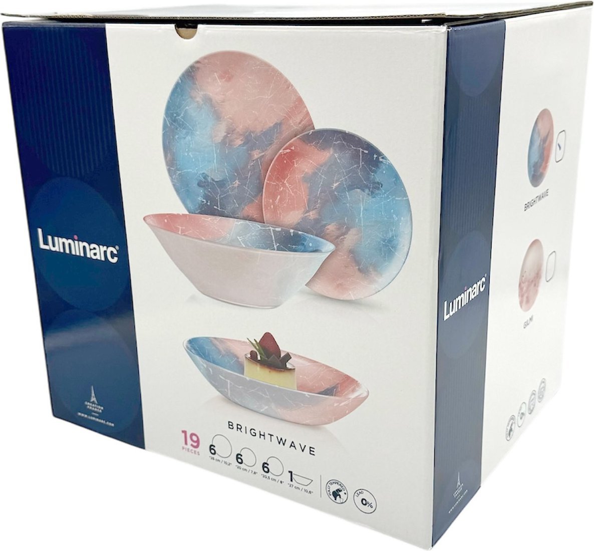 Набор обеденных тарелок Luminarc Brightwave V8576 (19пр) - фото2