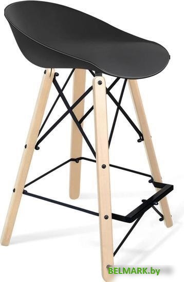 Табурет Sheffilton SHT-ST19/S80-1 (черный/прозрачный лак/черный) - фото