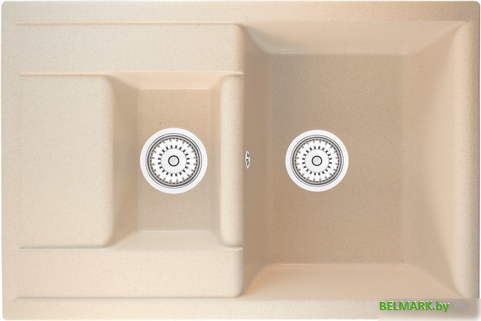 Кухонная мойка Berge BR-7612 (бежевый матовый) - фото