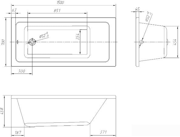 Ванна Ventospa Navaro 150x70 - фото2
