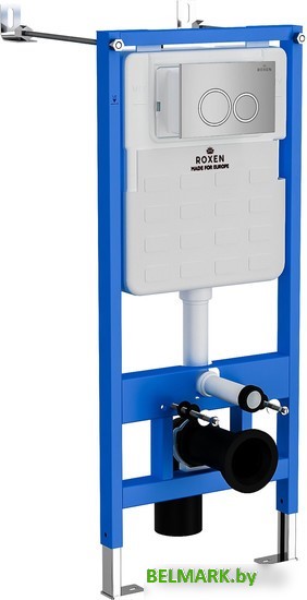 Унитаз подвесной Roxen Antares One Rimless 6 в 1 StounFix Dual Fresh 508565 (кнопка: хром) - фото2