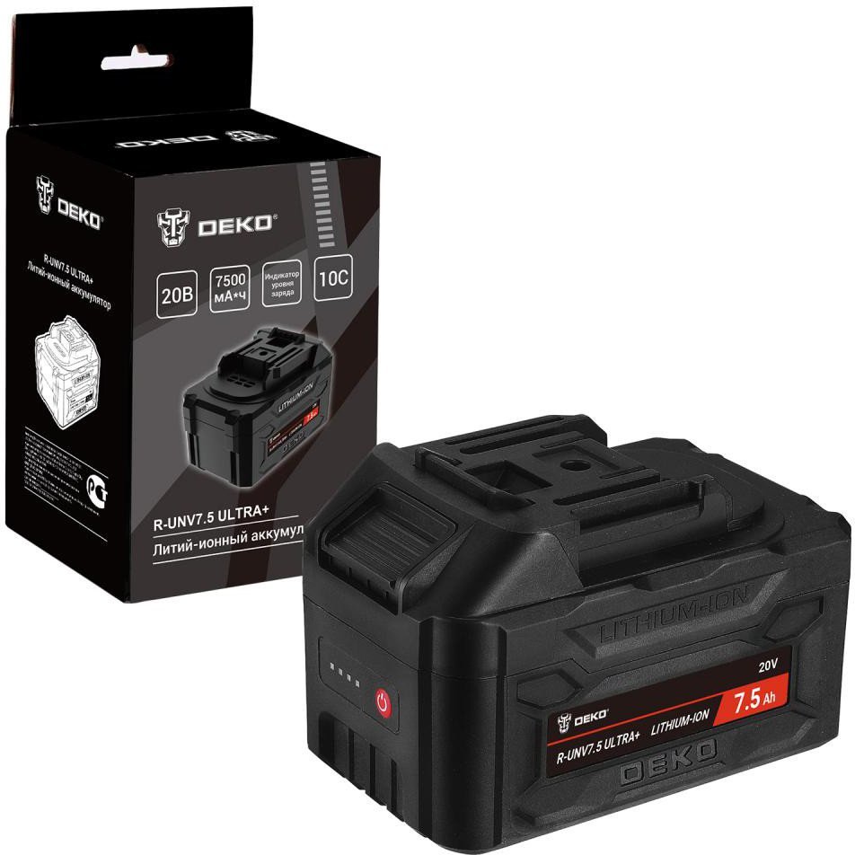 Аккумулятор Deko R-UNV7.5 ULTRA+ 083-1020 (20В/7.5 Ач) - фото