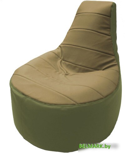 Кресло-мешок Flagman Трон Т1.3-27 (бежевый/оливковый) - фото