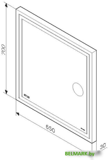 Мебель для ванных комнат AM.PM Зеркало Gem 65 M91AMOX0653WG - фото2