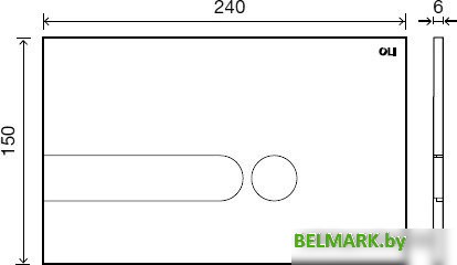 Панель смыва OLI Iplate 670005 (черный soft-touch) - фото2