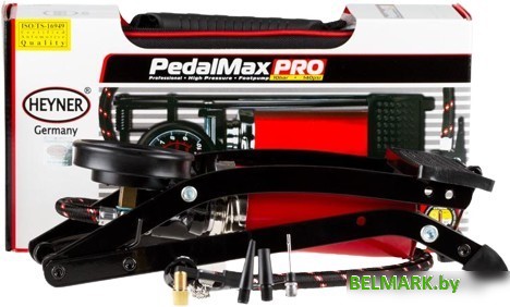 Насос ножной велосипедный Heyner PedalMax PRO (красный) - фото