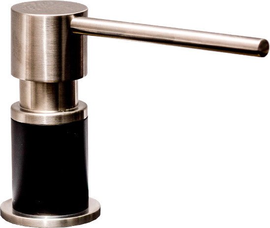 Дозатор для жидкого мыла Blantek ZK-01-BS (нержавеющая сталь/черный матовый) - фото