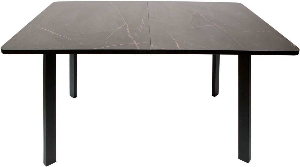 Кухонный стол ВВР Миллер (каспий черное золото/черный №3, пластик 120-160/80) - фото