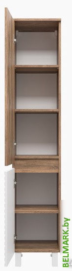 Brevita Шкаф-пенал Dakota 35 DAK-050350-19/01Л (белый/темное дерево) - фото2