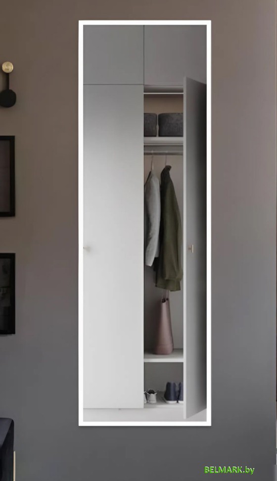 Зеркало eMZe Line 180x60 LINE.180.60.BEL (белый) - фото