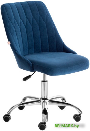 Кресло TetChair Swan (флок, синий) - фото