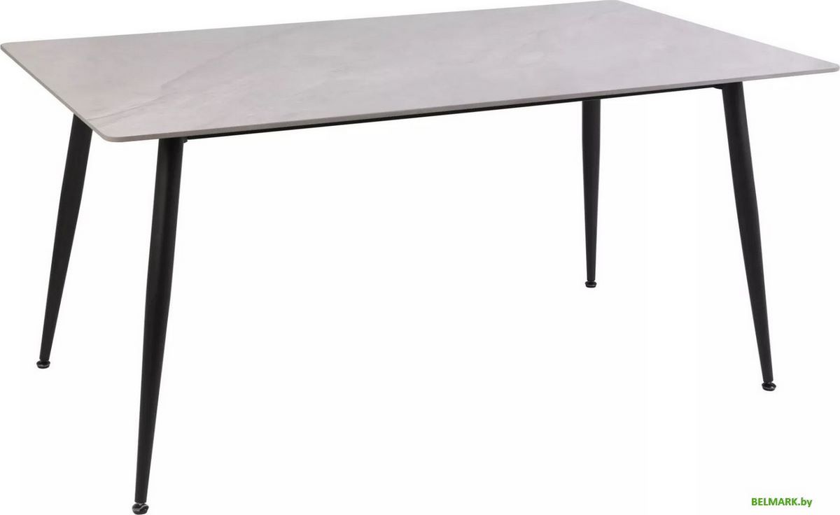 Кухонный стол Signal Rion 130/70/76 (серый лак/черный) - фото