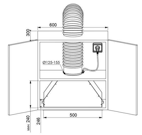 Кухонная вытяжка ZUGEL ZHI524GW - фото2