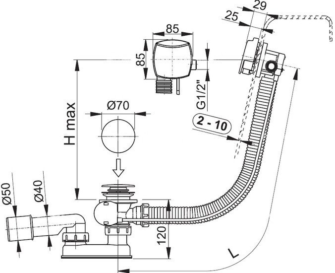 Сифон Alcaplast A564KM1 - фото2