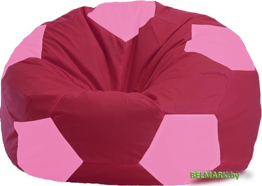 Кресло-мешок Flagman Мяч Стандарт М1.1-306 (бордовый/розовый) - фото