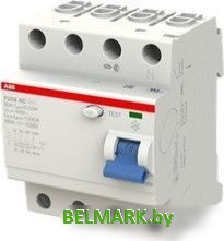 Устройство защитного отключения ABB F204 AC-80/0.03 4P 80A 30mA 10kA 4M 2CSF204001R1800 - фото