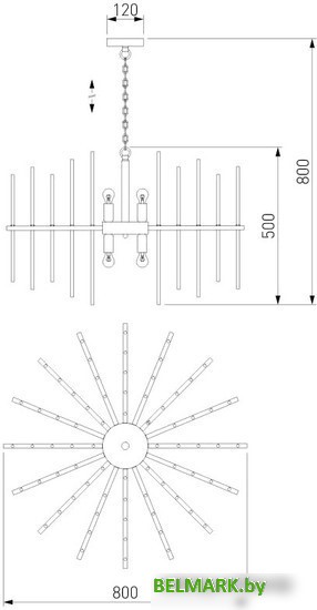 Подвесная люстра Bogate's Allure 355/8 Smart хром - фото2