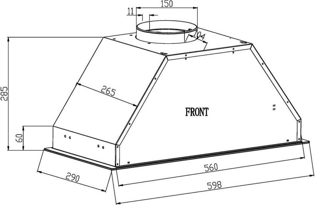 Кухонная вытяжка Schtoff GTC L 60 (черный) - фото2