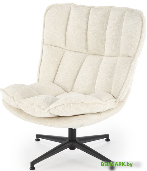 Интерьерное кресло Halmar Fofana (кремовый/черный) - фото