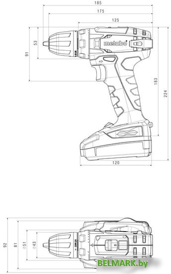 Дрель-шуруповерт Metabo BS 14.4 602206550 (с 2-мя АКБ, кейс) - фото2