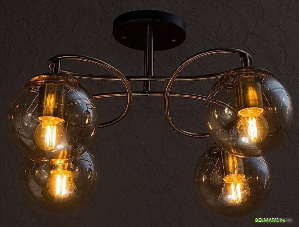 Люстра средней высоты Aitin Pro N4631/4 (прозрачный/янтарный) - фото2