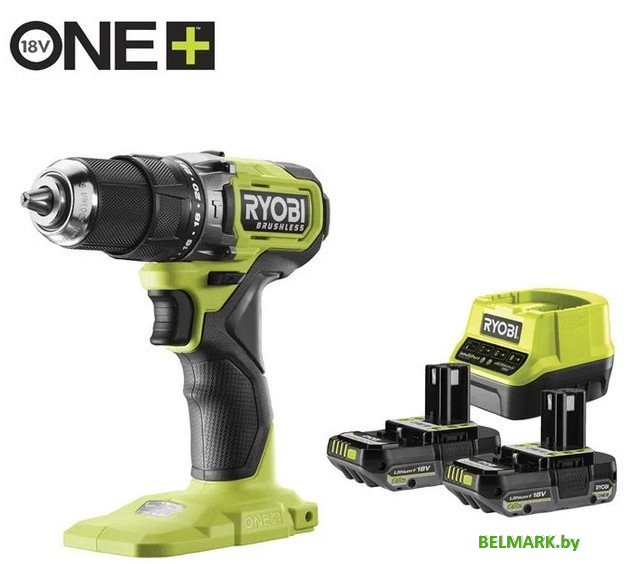 Ударная дрель-шуруповерт Ryobi RPD18BL1-2C20S 5133006139 (с 2-мя АКБ) - фото