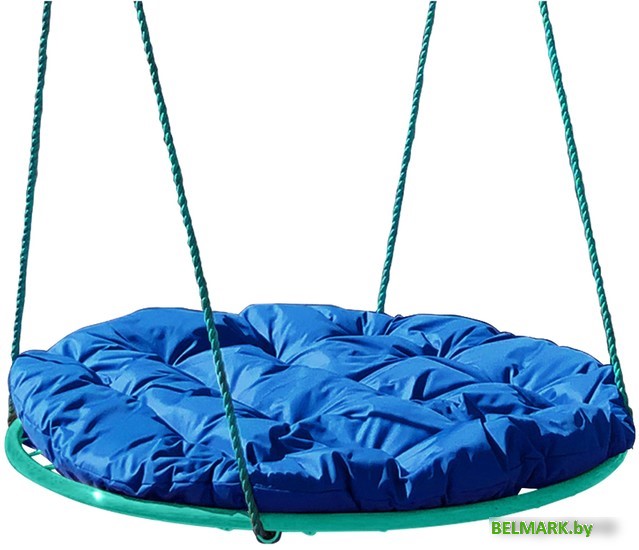 Подвесные качели M-Group Гнездо 1.2м 17039910 (синяя подушка) - фото