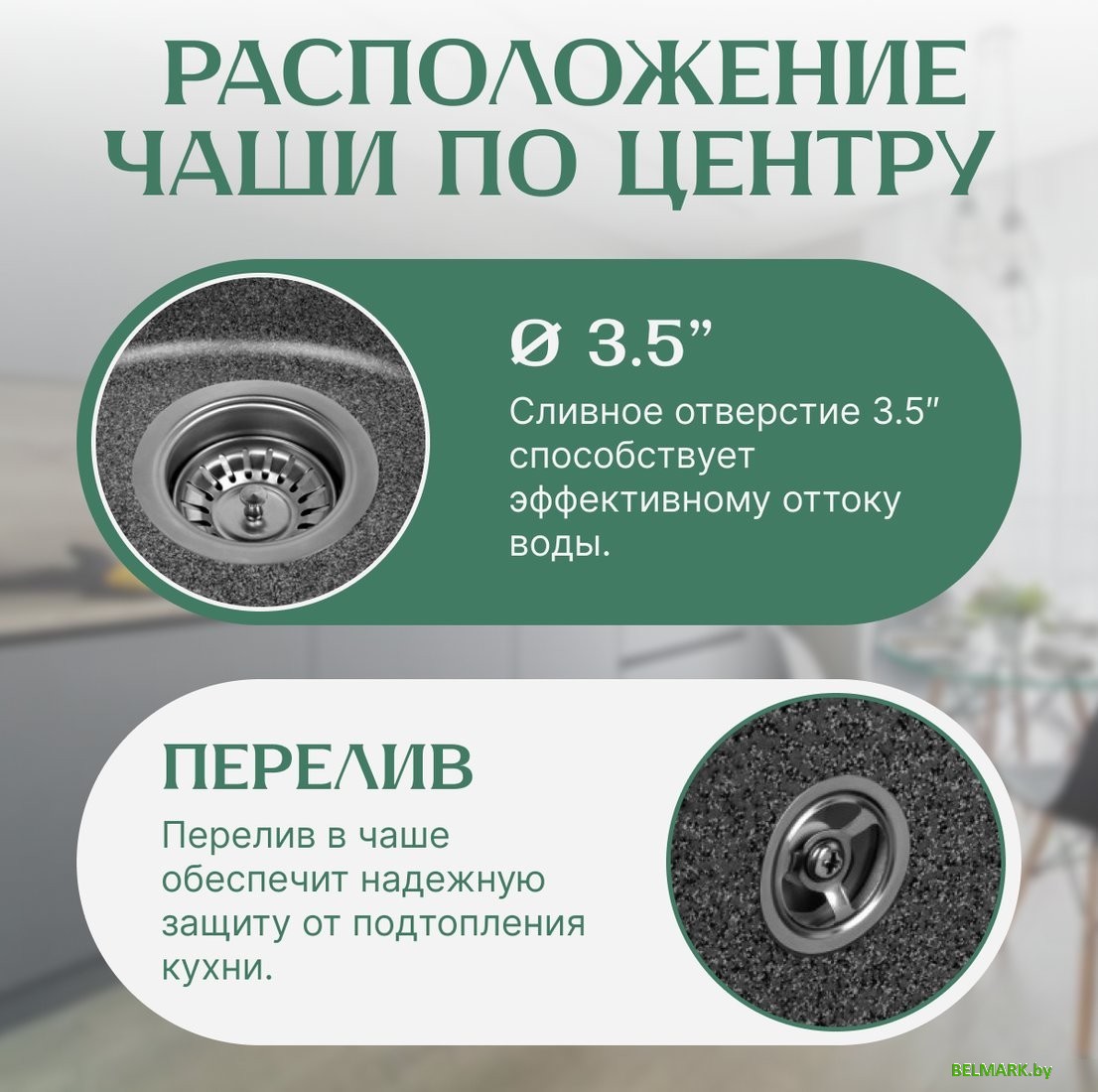 Кухонная мойка Saniteco Nova (графит) - фото2