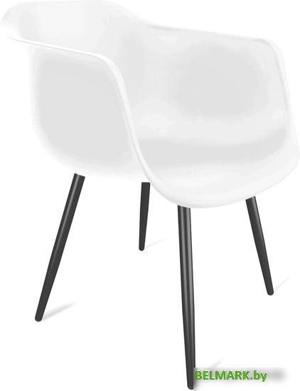 Стул с подлокотниками Sheffilton SHT-ST31/S95-1 (белый/черный муар) - фото