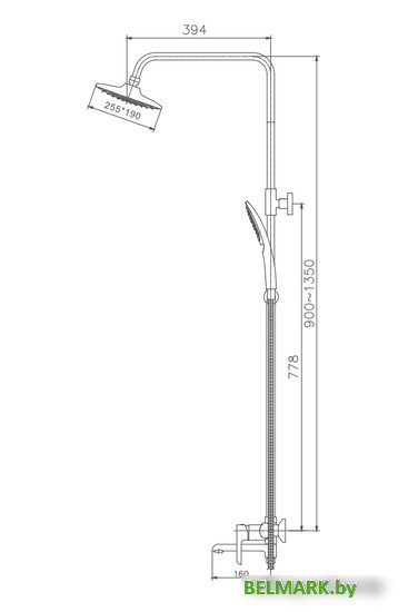 Душевая система Haiba HB24805-8 (белый) - фото2