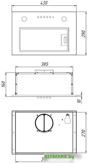 Кухонная вытяжка Akpo Micra Twin 50 WK-7 (серый) - фото2