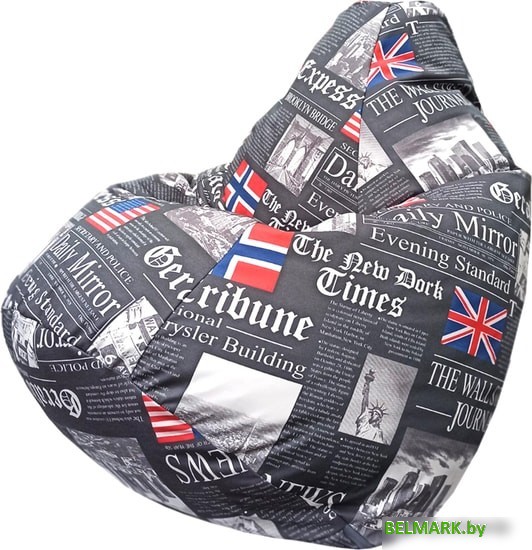 Кресло-мешок Flagman Груша Мега Г3.7-31 Times (серый) - фото