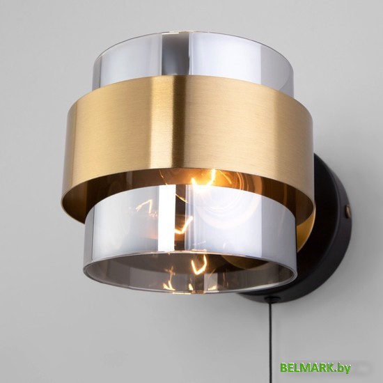 Бра Евросвет 70127/1 черный/ дымчатый - фото2